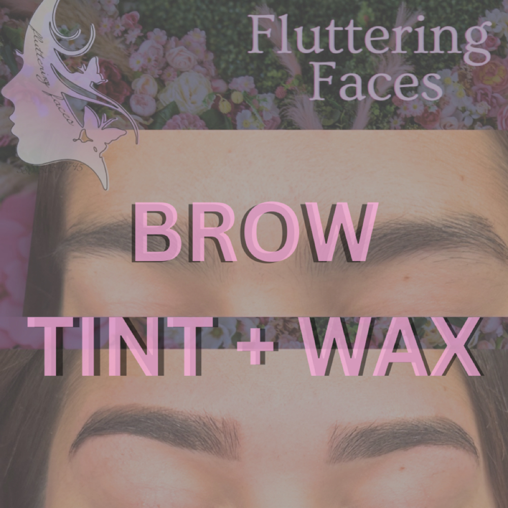 Brow Wax & Tint! at Fluttering Faces in Woodward, OK