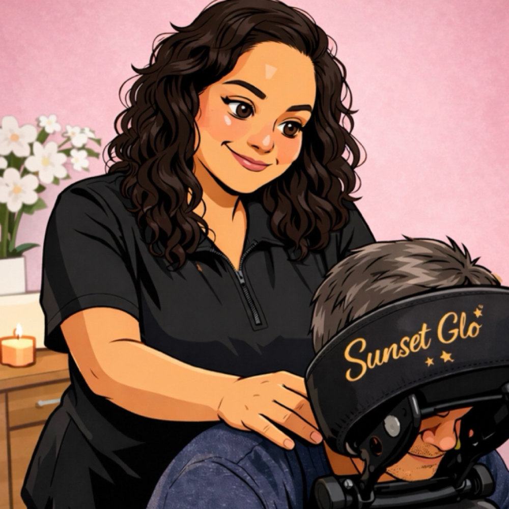 Mobile massage at Sunset Glo in Highland Park, IL