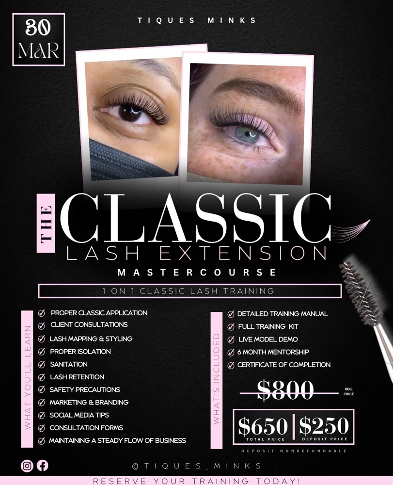 Classic Lash Training at TIQUE’S MINKS in Athens, AL