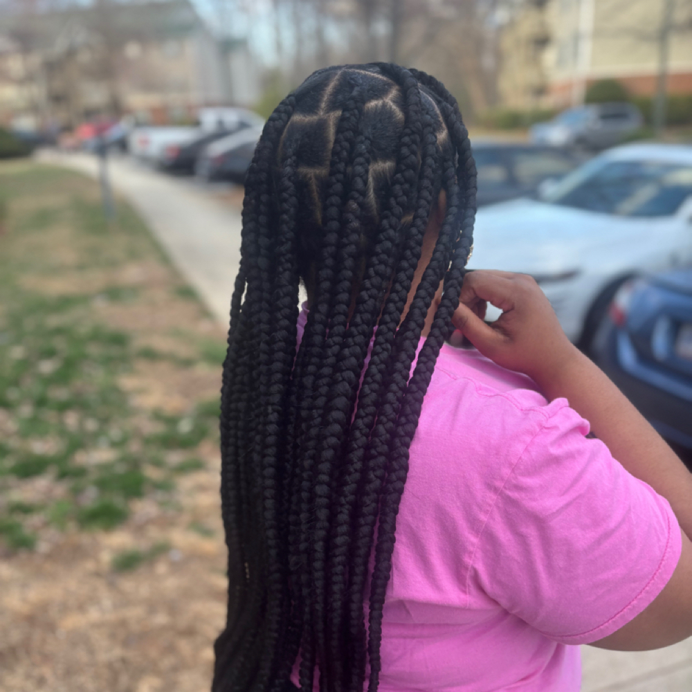 Large Knotless Braids at TheHairDistrict in Greensboro, NC
