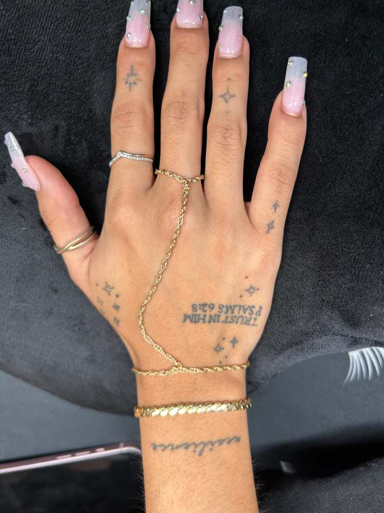 Permanent Jewelry Hand Chain at Classy Kelsey in San Antonio, TX