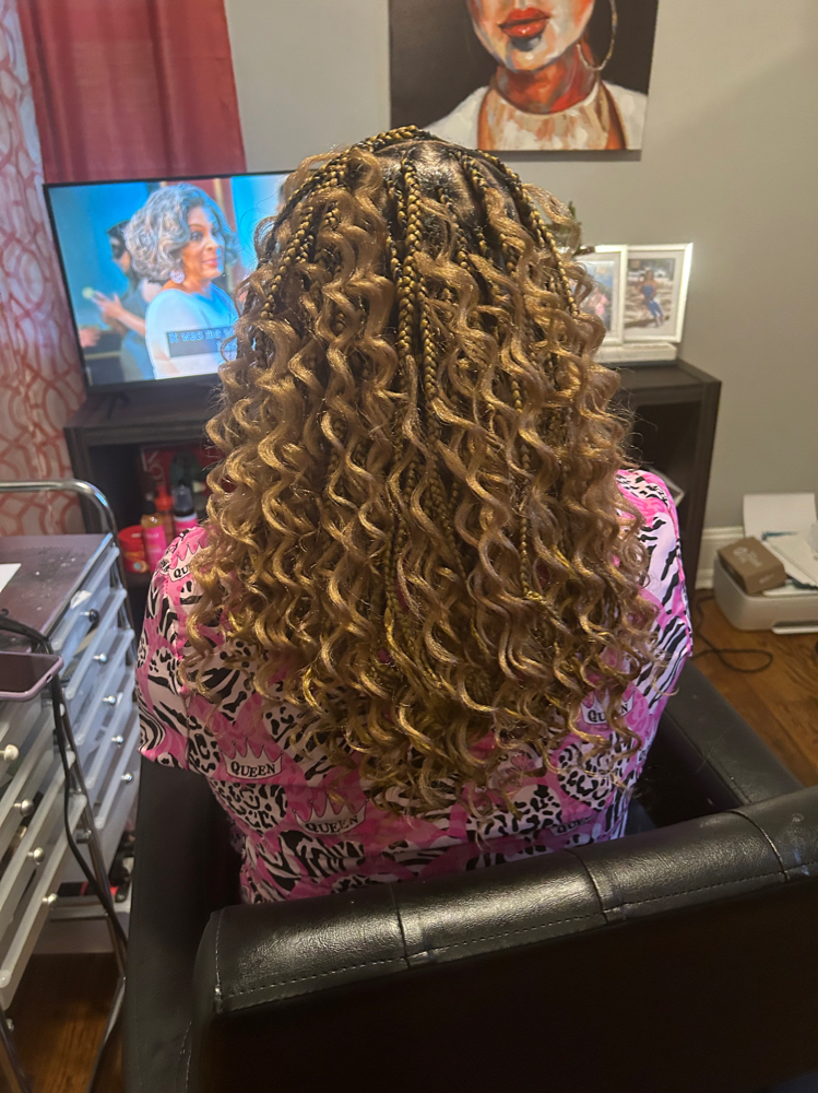 Smedium Boho Knotless Braids