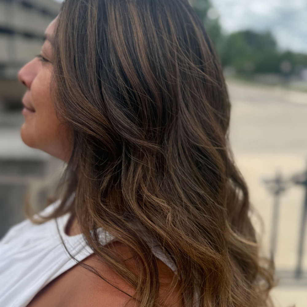 Balayage/ Foilyage at Hot Heads on Campus in Muncie, IN