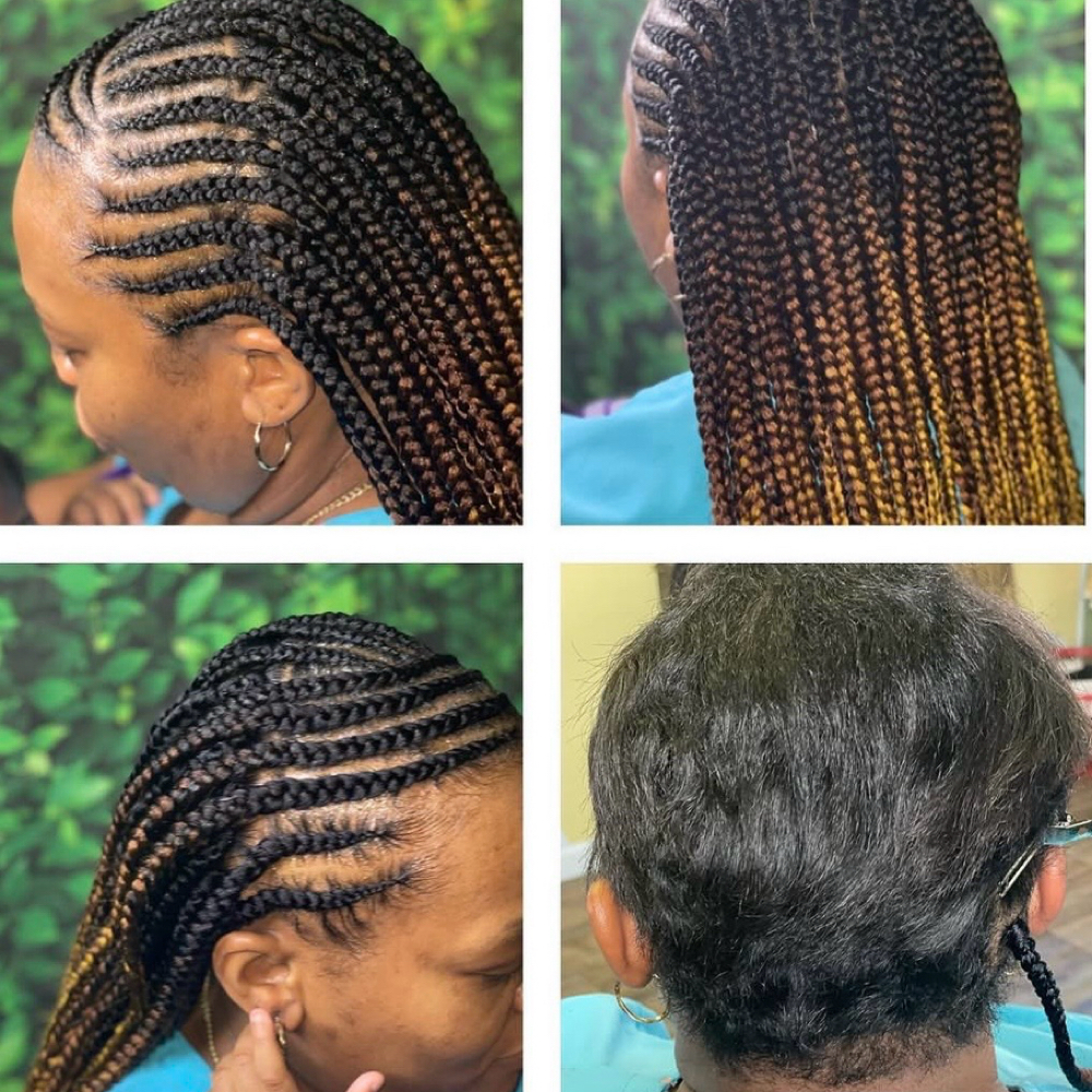 Scalp Braid w Box Braids at Erica Sam in Opelousas, LA