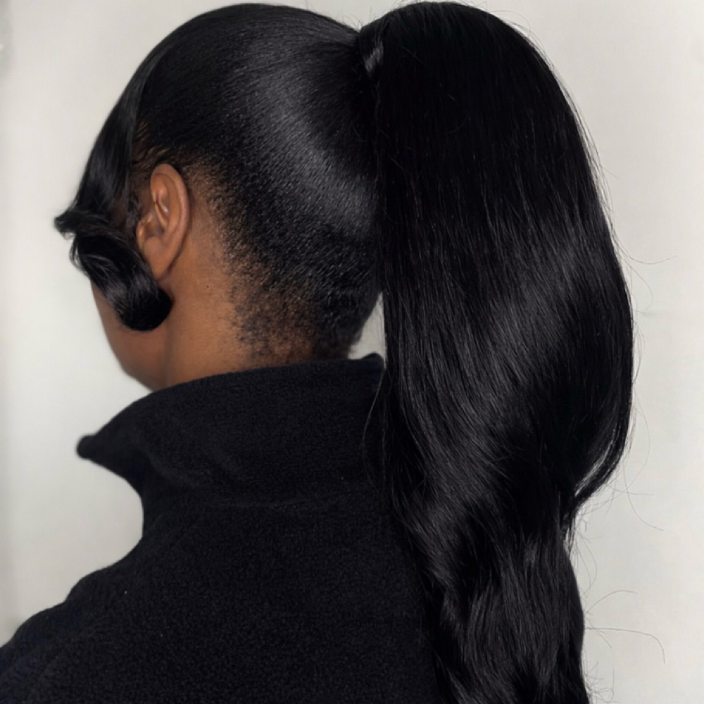 Sleeky Ponytail at Ren’e Beauty Salon in Hamden, CT