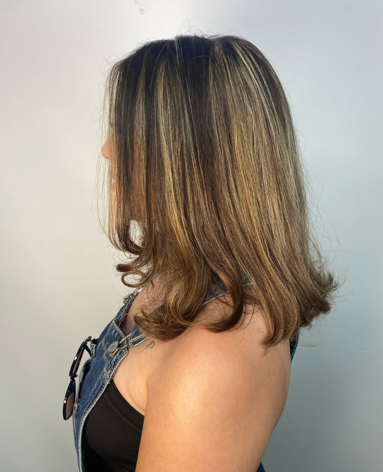 Highlights: SHOULDER Length Hair at Pamper Me Prettee Facials & Hair in Long Beach, CA