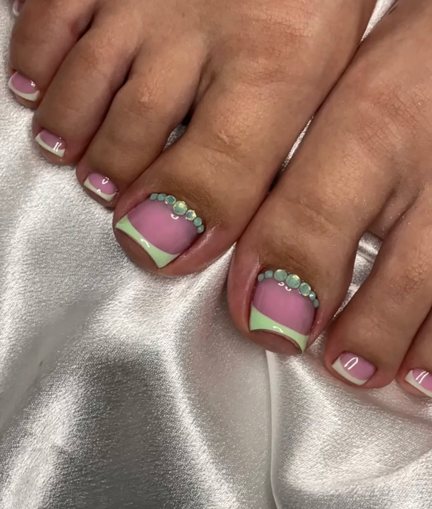 French Tips And Cuticle Stones