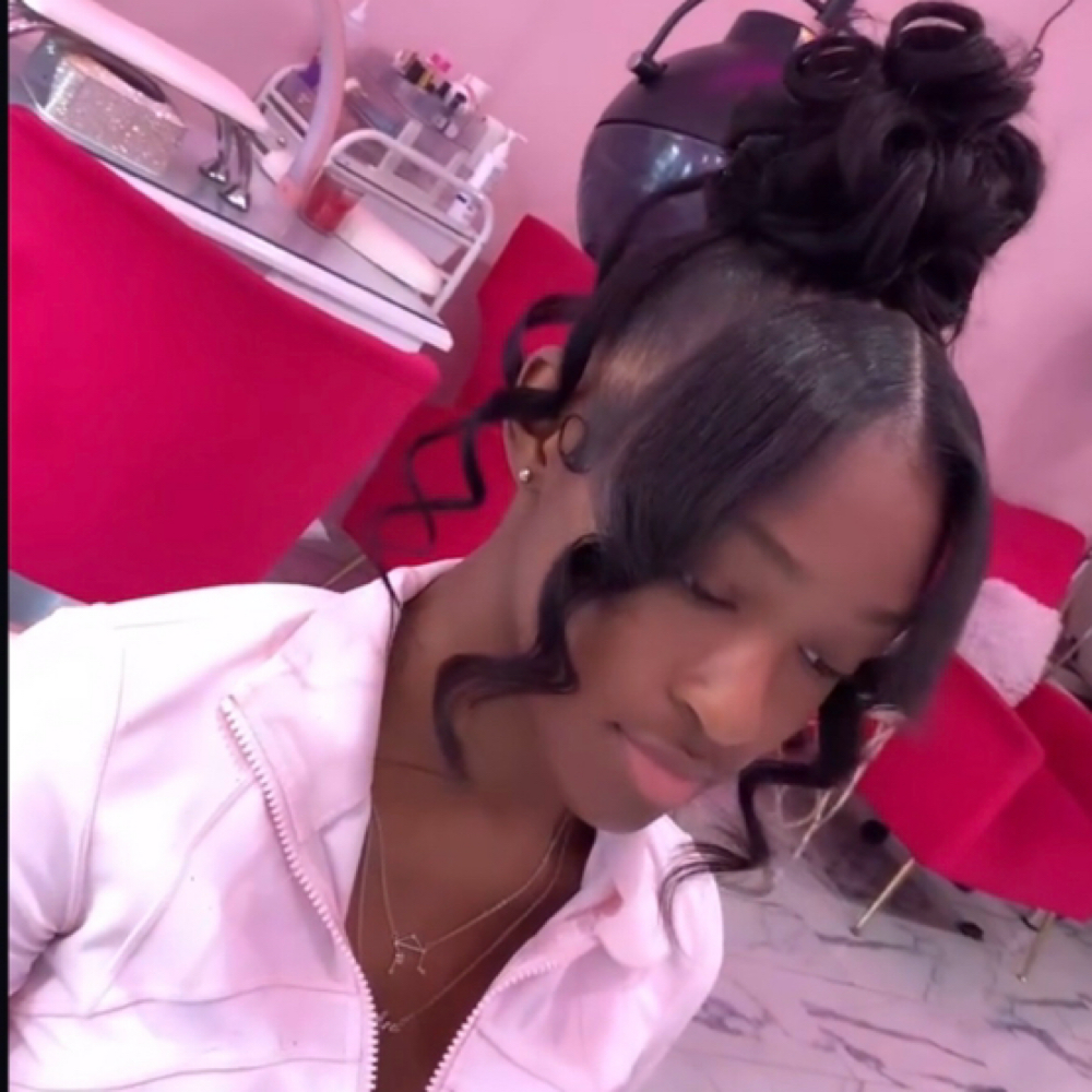 Updo With Bundle Added at Gigi.hair boutique in Bronx, NY