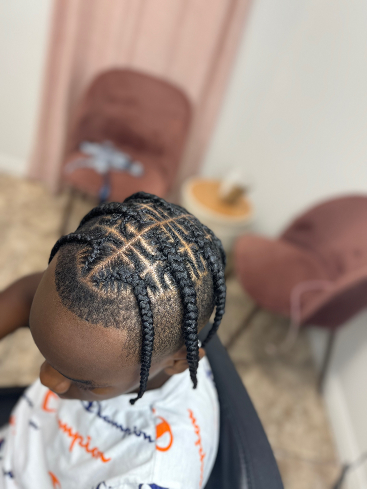 Men Half Head Twists/Plaits