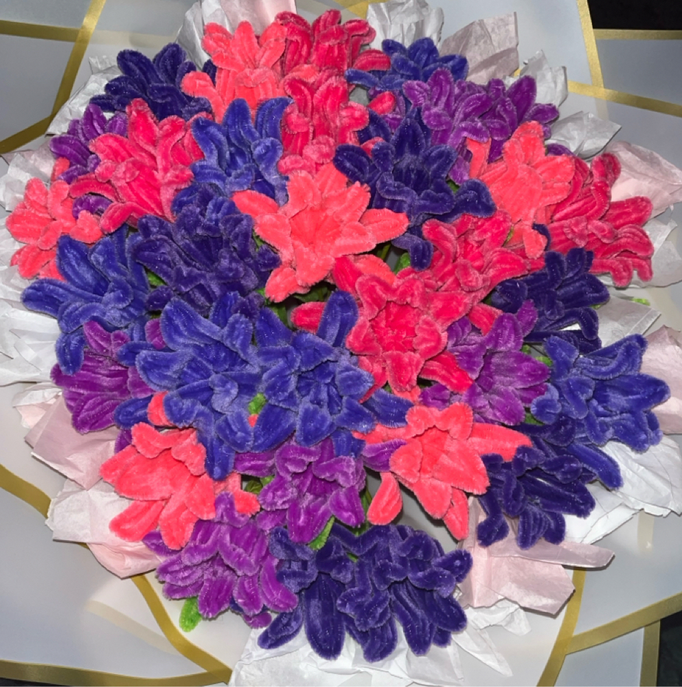 Fuzzy Wired Bouquets at Jt bouquets in Bryant, AR