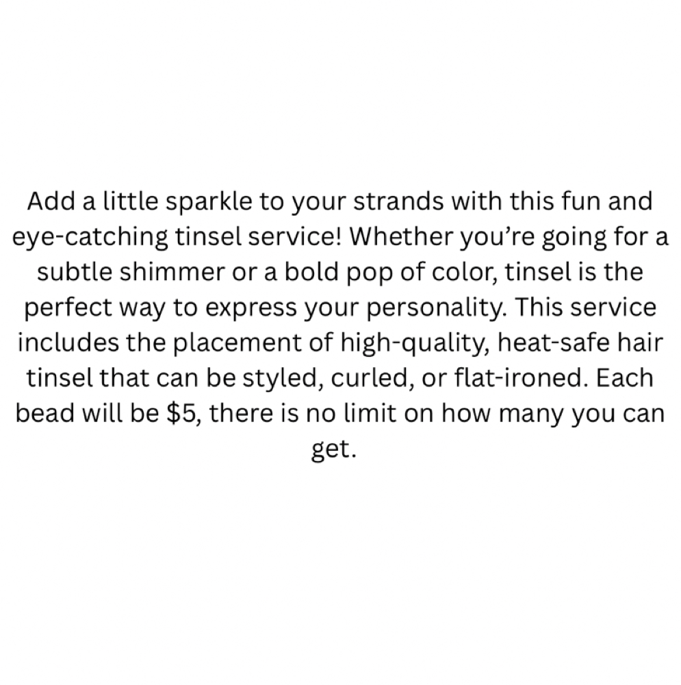 Hair Tinsel/Feathers at Studio920 in Burlington, IA