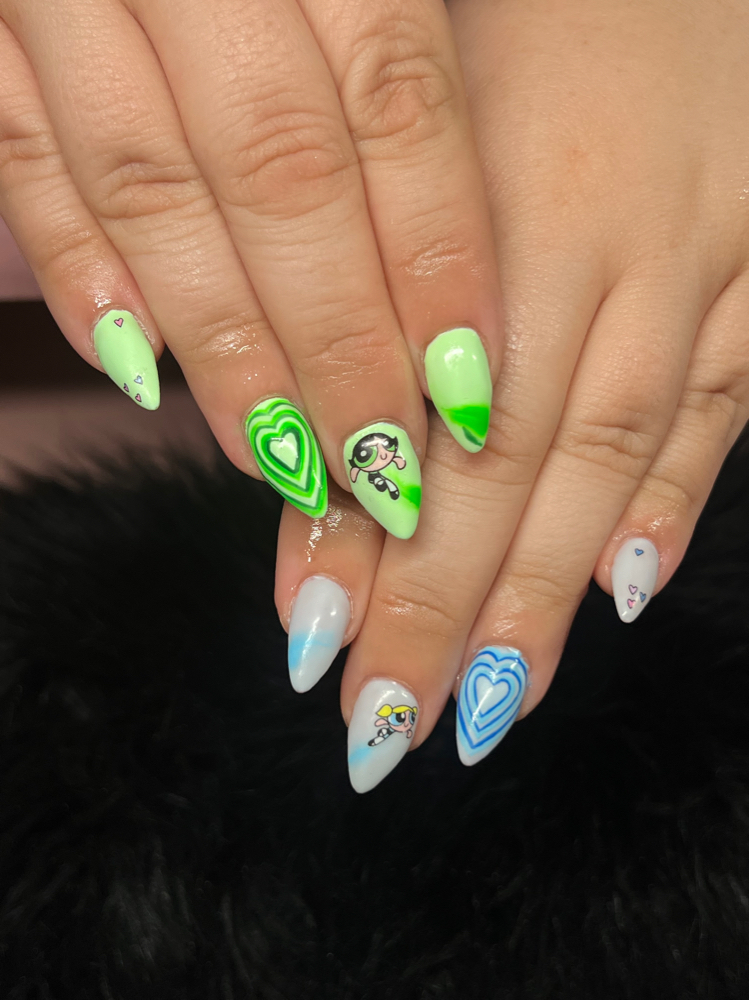 4wk Builder Gel Fill w/designs