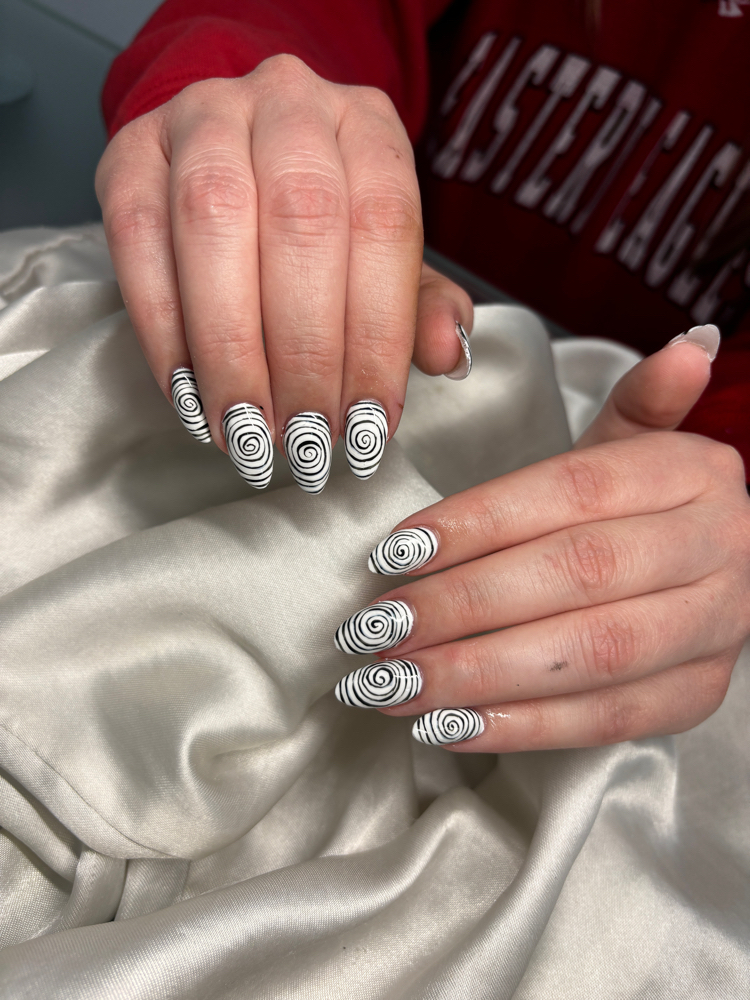 short acrylic full set 🧡