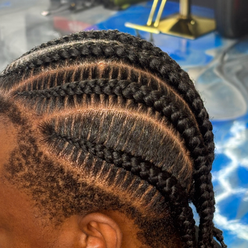 Natural Cornrows/Stitch Braids at Gyanna Styles in North Providence, RI