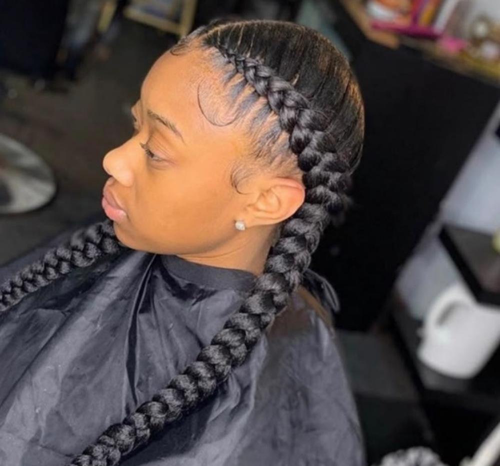 Two Feed In Braids at Chop it up in Akron, OH