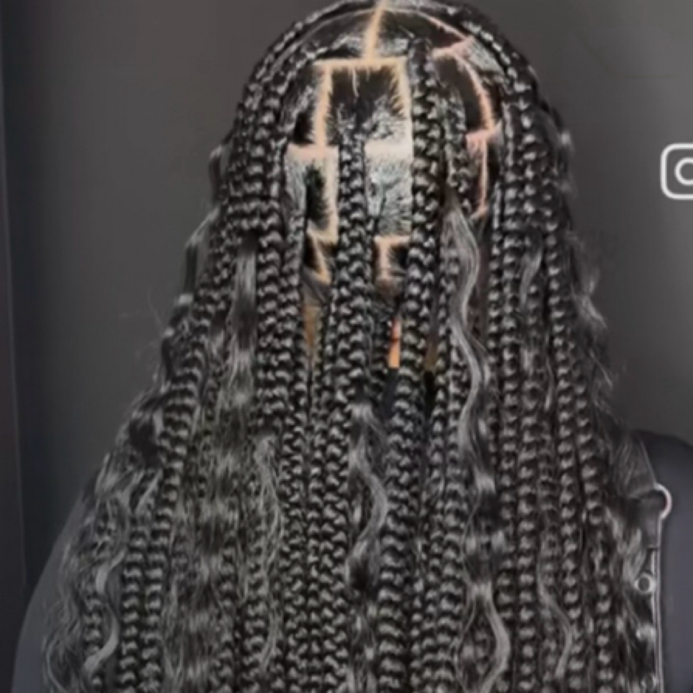 LARGE Bohemian KNOTLESS BRAIDS at Glam Braids in Marietta, GA