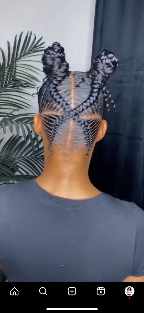 Criss Cross Double Buns