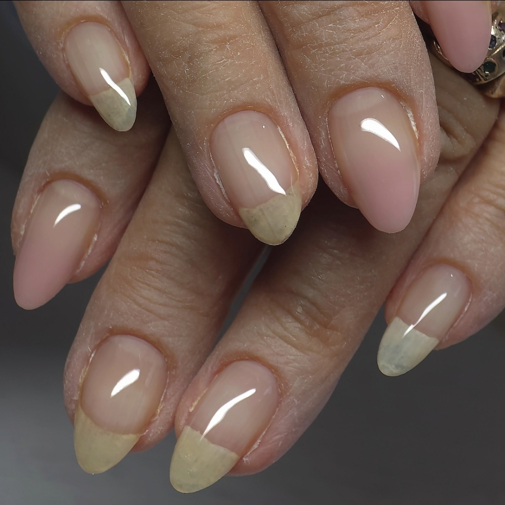 Builder Gel Overlay On Nails at Worm Nails Studio in San Antonio, TX