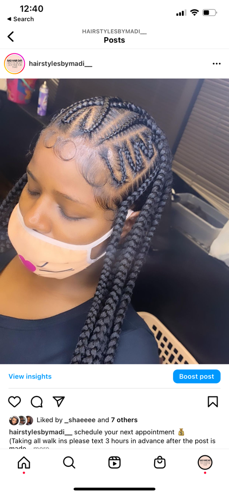 Sm Knotless With Freestyle at Hair Styles By Madi in Oakpark, MI