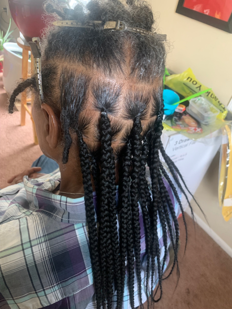 Knotless On Top Of Loc