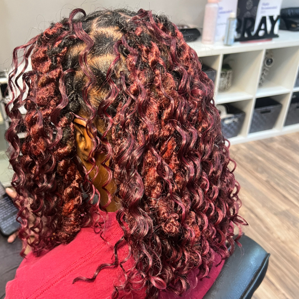Boho Passion Twist over Locs at Zalleah Beauty Studio in Decatur, GA