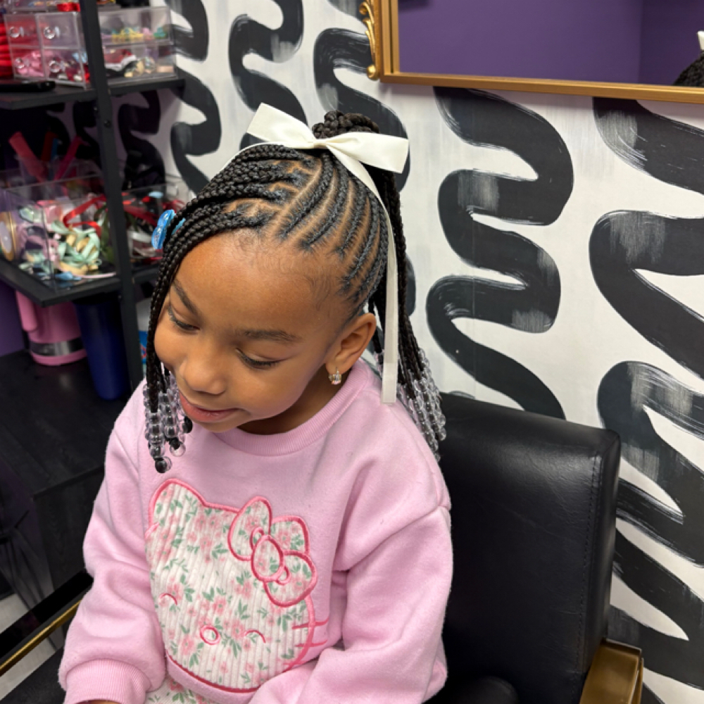 Braided Ponytail X Bangs at Stylistic Beauty in St. Ann, MO