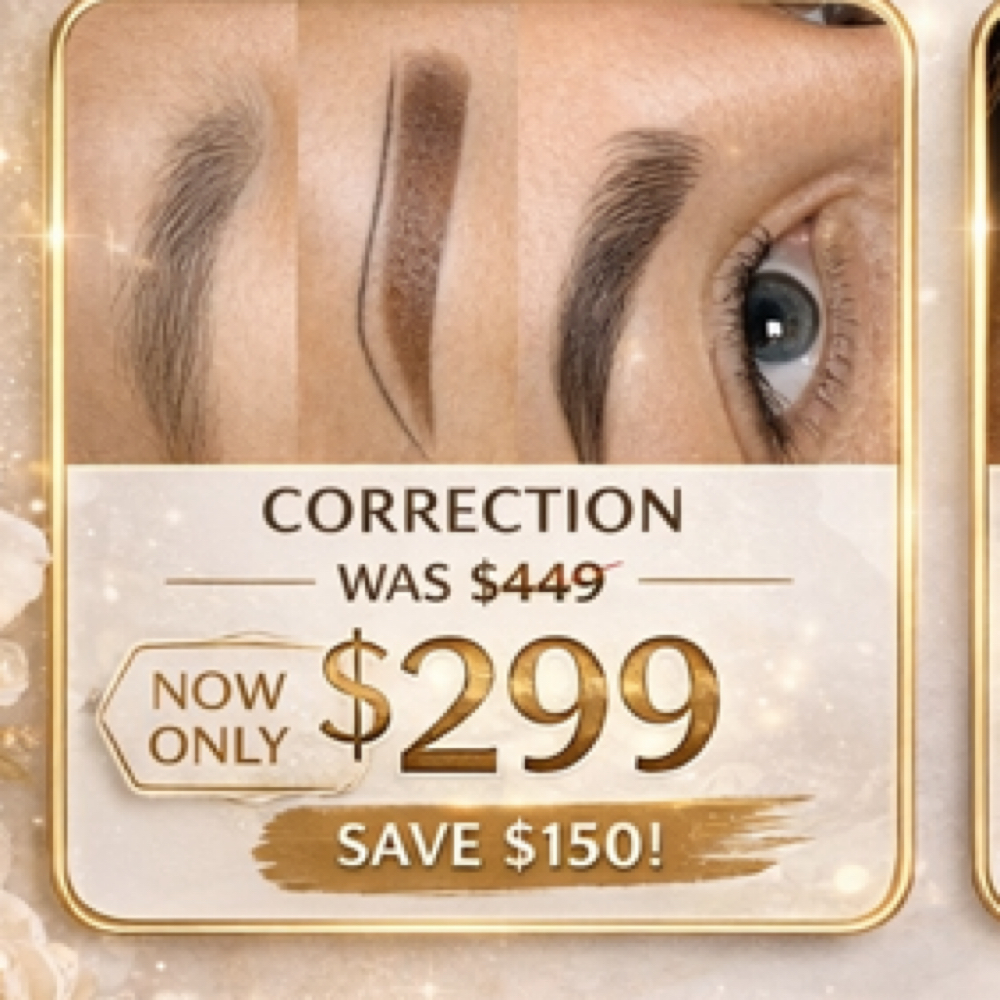 Brows Correction/cover Up at LeahBrows| Microblading/ Ombre powder/ Nano Combo in Lincoln, NE