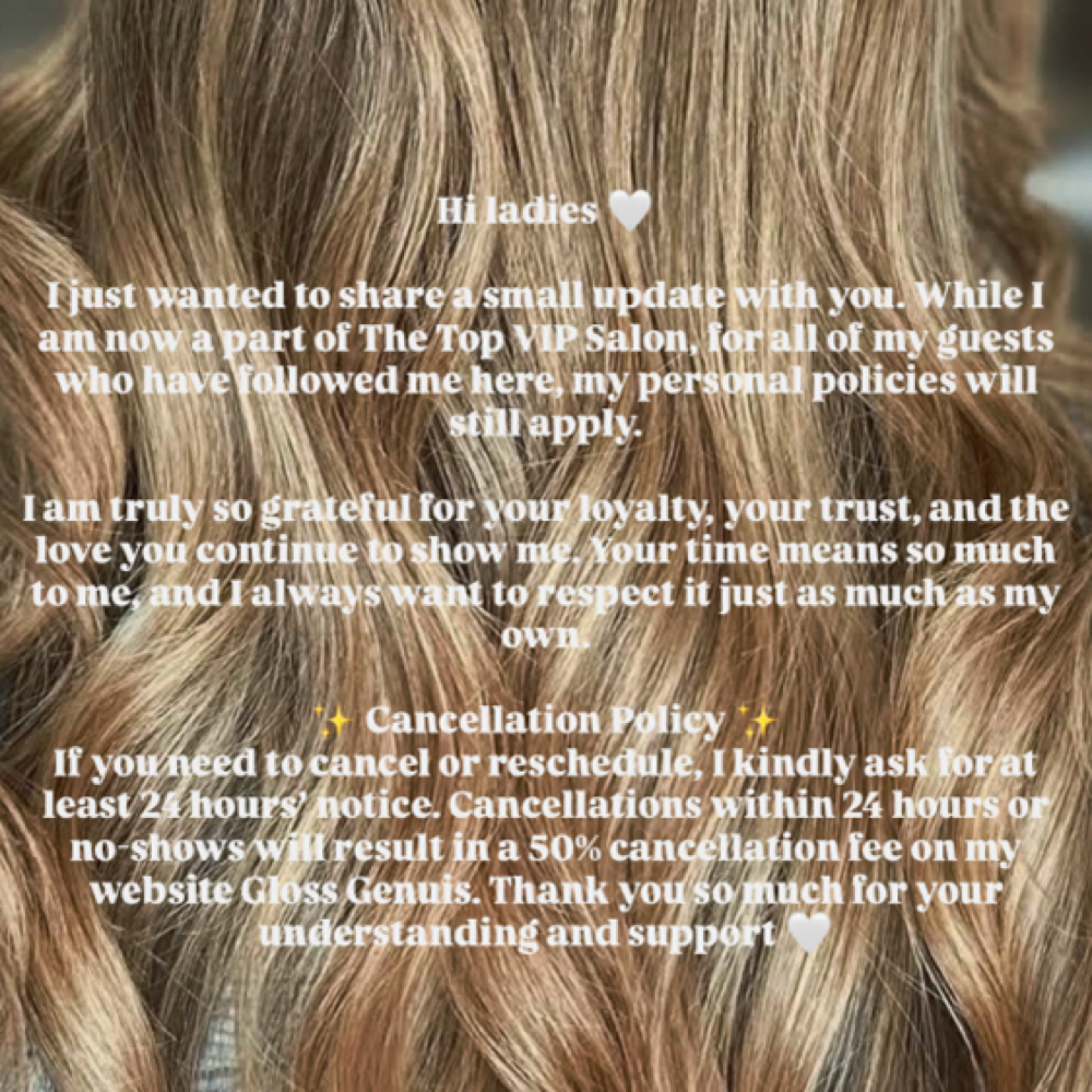 Cancel Policy Or No Show at Kryscolors_ in Boca, FL