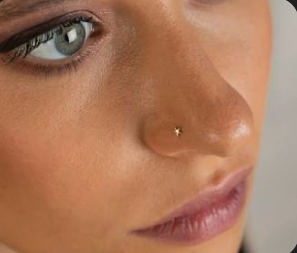 Nose Piercing With Gun