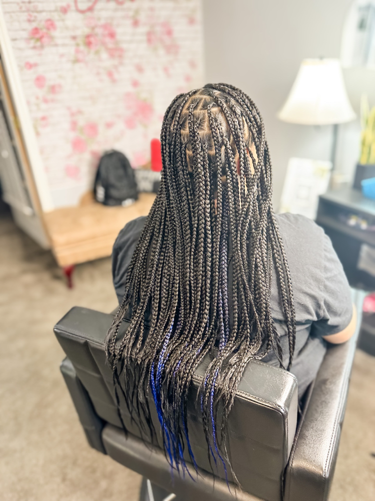 Medium Knotless Braids Mid Back