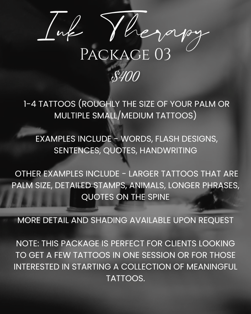 Tattoo Package 03 “Ink Therapy”