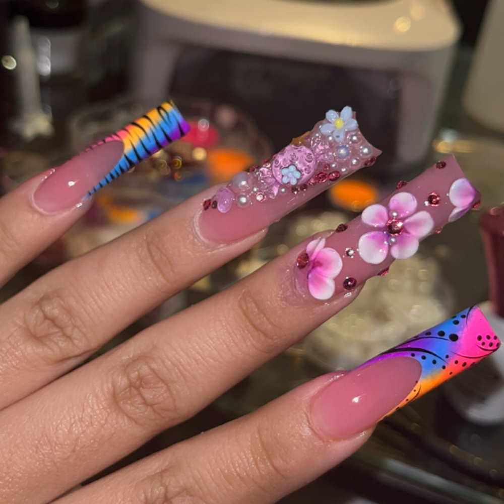 XLong Acrylic Set at Lady Tea DFW Hair Clinic in Arlington, TX