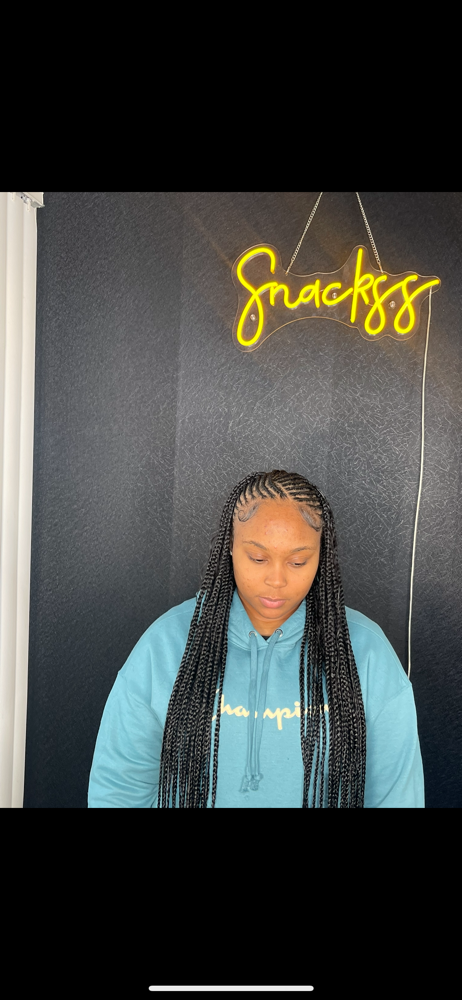 Tribal Medium Knotless Braids at Snatchedbysnackss in Charlotte, NC