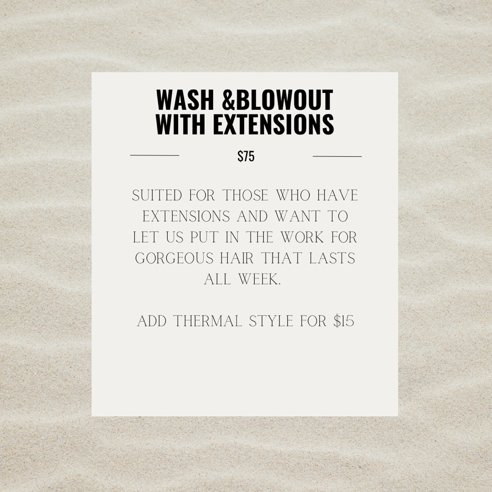 Wash & Blowout w/ Extensions at Newave Hair Lounge in Florida, FL
