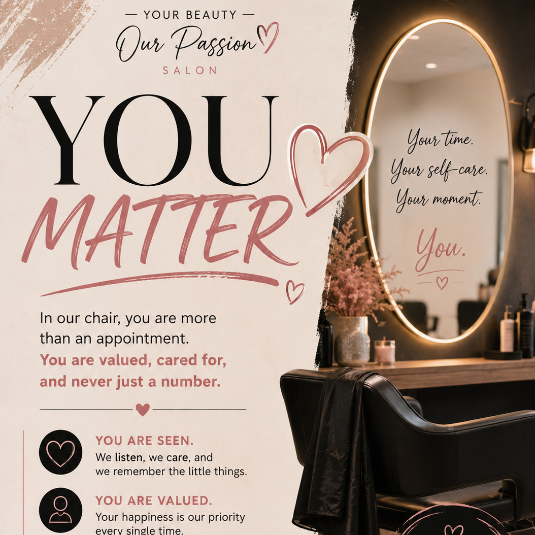 You Matter at BLEND&BLOOM FULL SERVICE SALON BARBER SHOP LLC in Chickasha, OK
