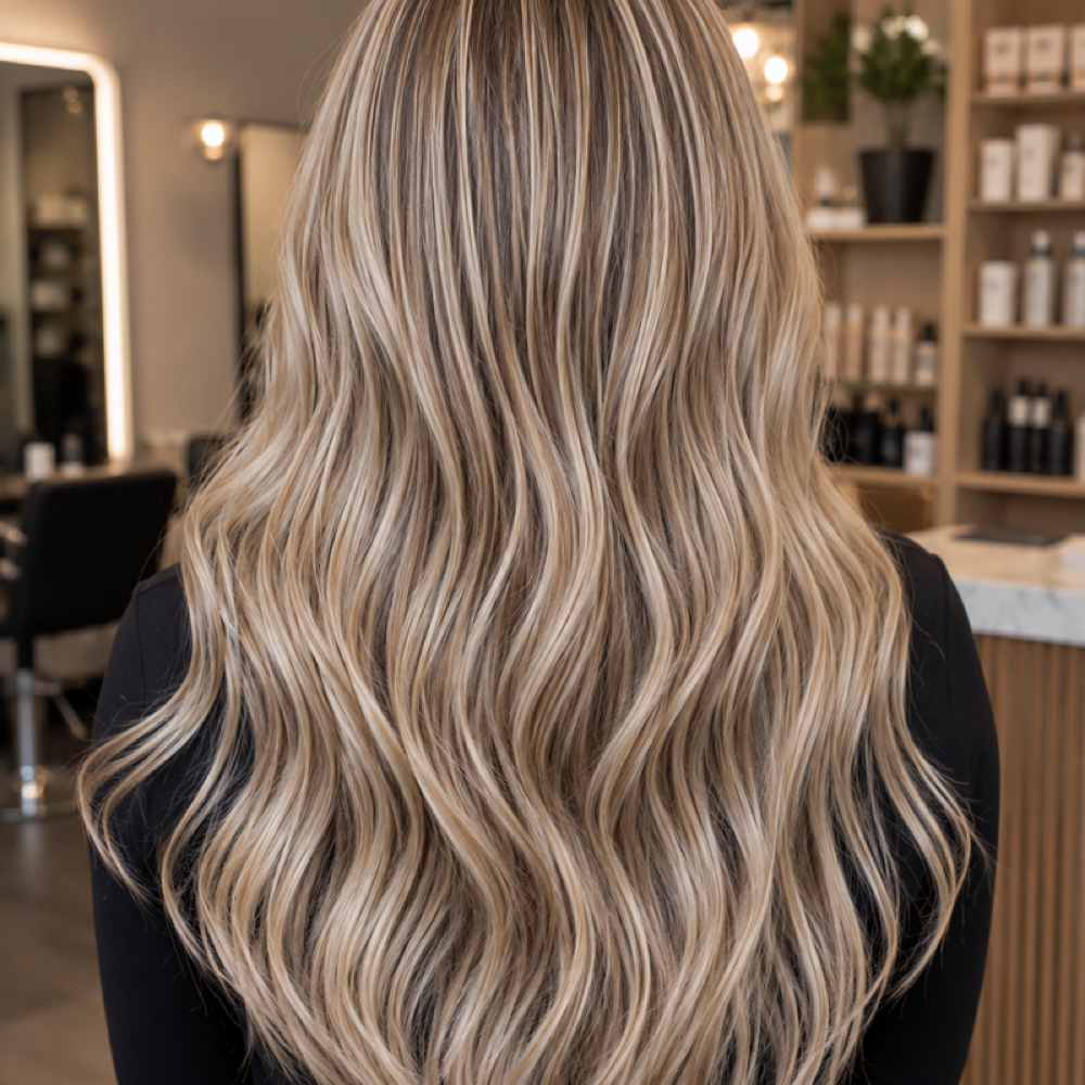 Full Head Highlights -Long at Saved by Grace Salon in Alcoa, TN