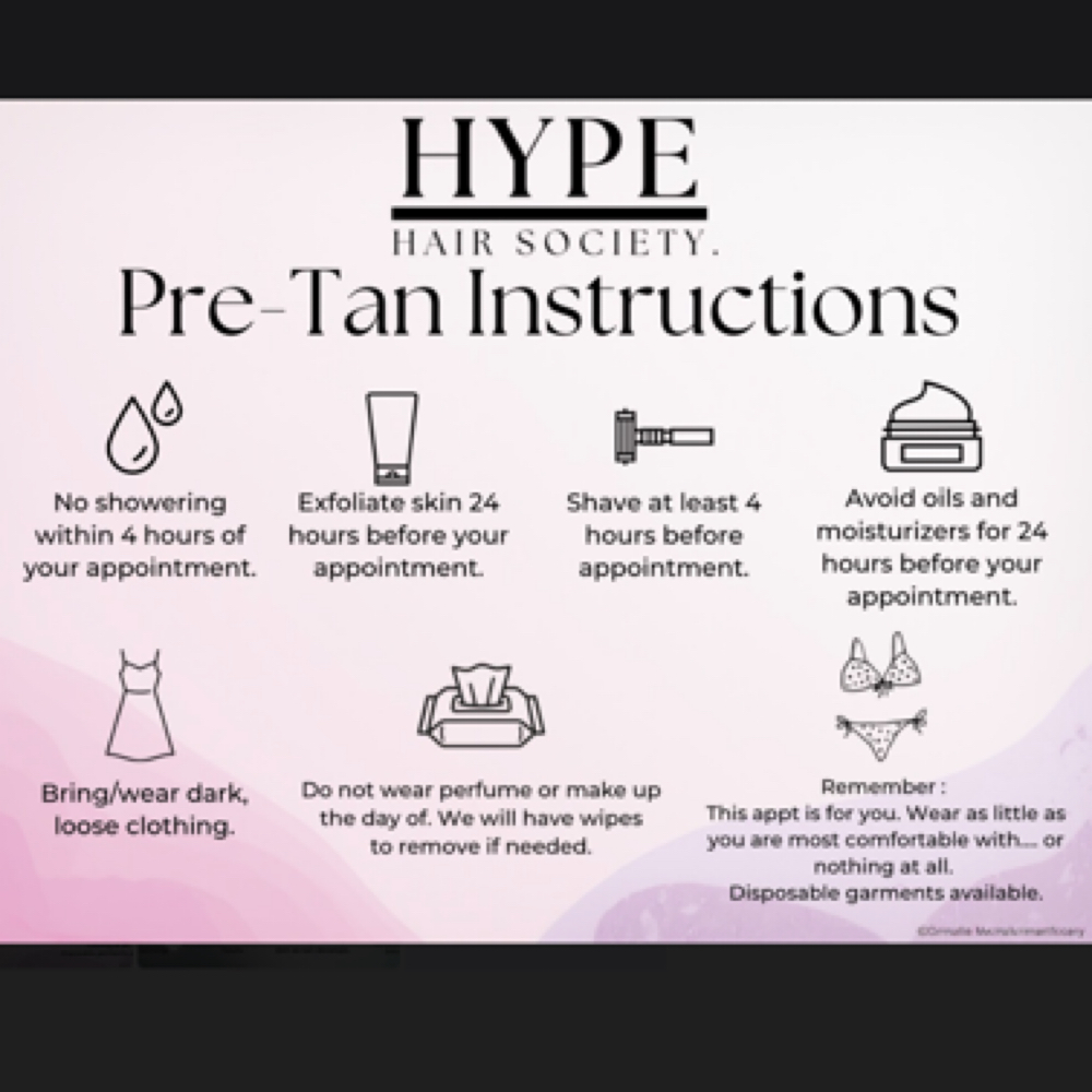 Spray Tan at Hype Hair Society. in Westfield, MA