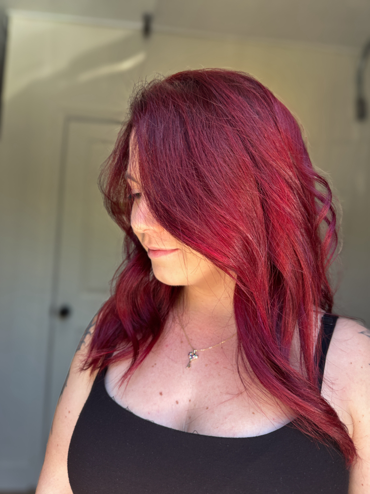 Custom Extension Coloring at Mane Aura in Sacramento, CA