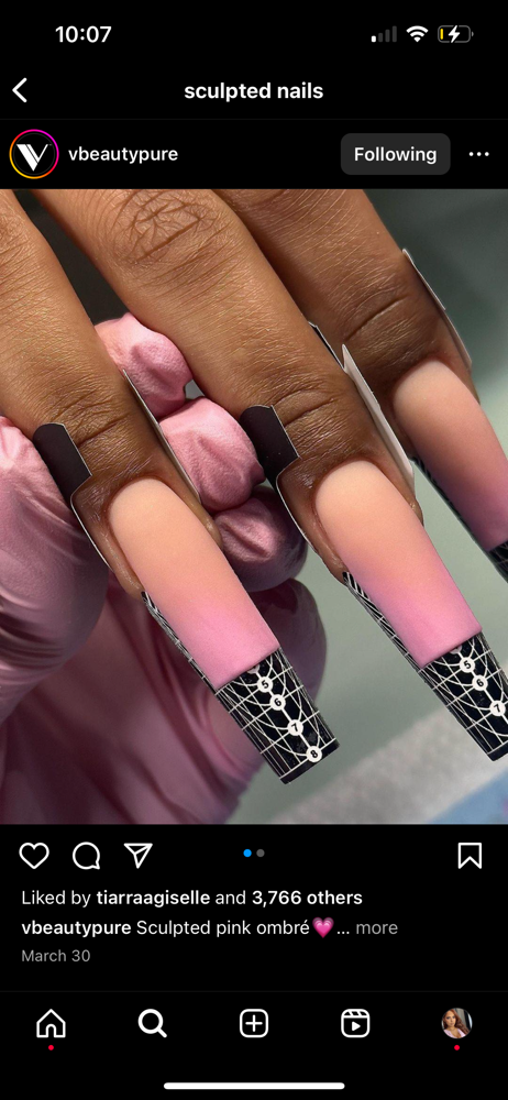 Sculpted Nails Full Set