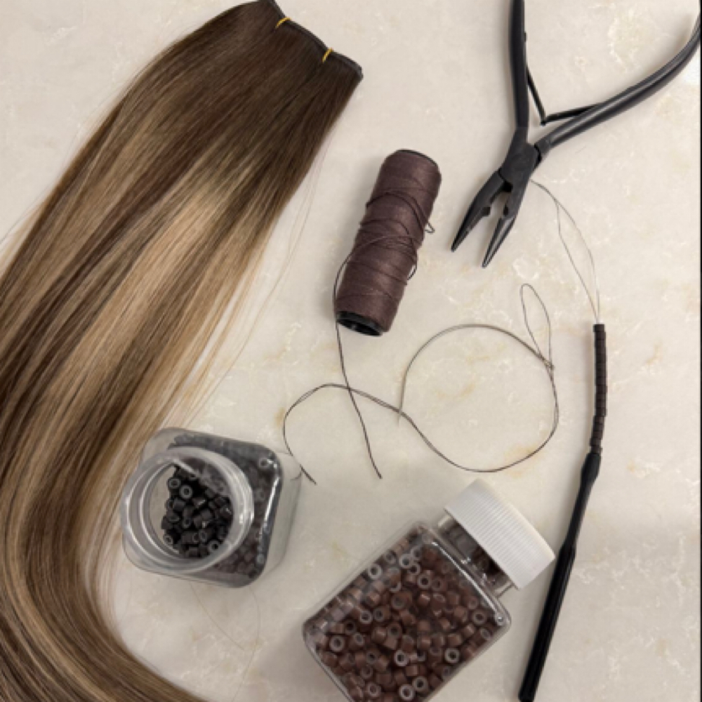 Sew In Weft Extension New Install at Chantal Bucio in Riverside, CA