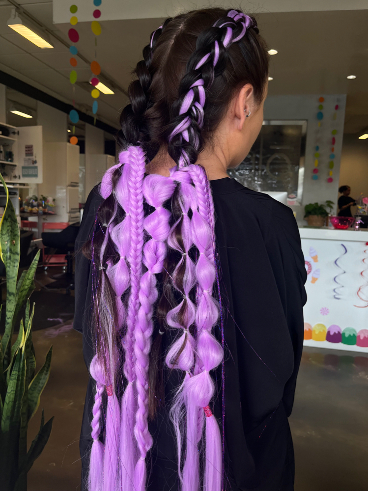 FEED IN BRAIDS || UPDO W/ CLIP INS