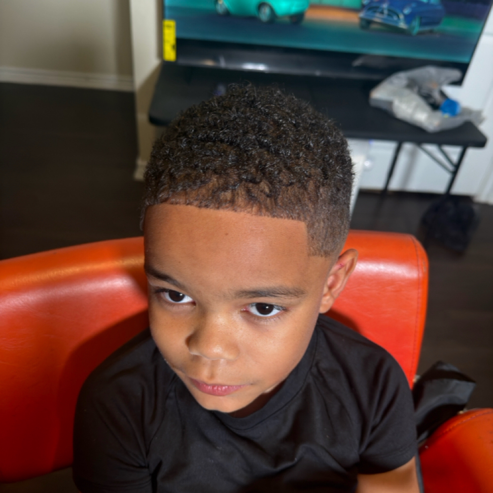 Kids Cesar/college Cuts at The Black Chateau Salon in Dallas, TX