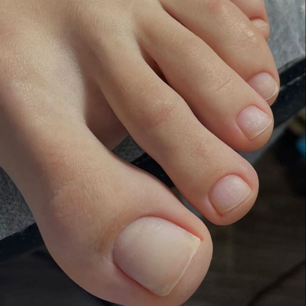 Classic Pedicure no polish at Renee & Co. Salon in Delray Beach, FL