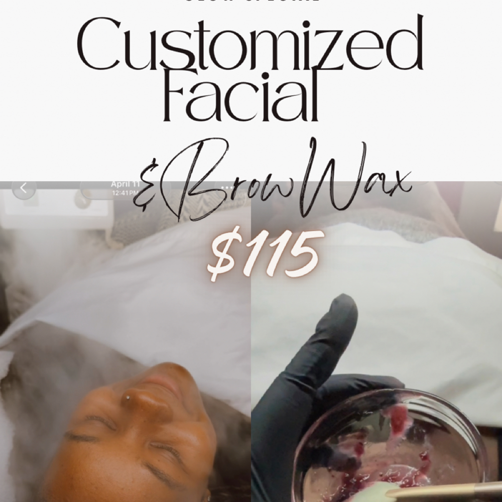 Glow Special Customized Facial/Brow at Your Skin by M in College Park, MD