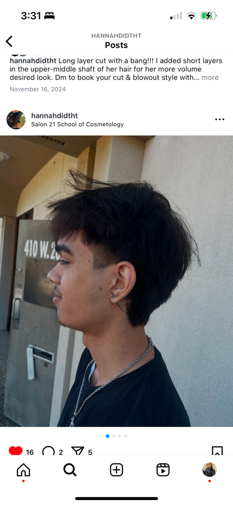 Men’s cuts