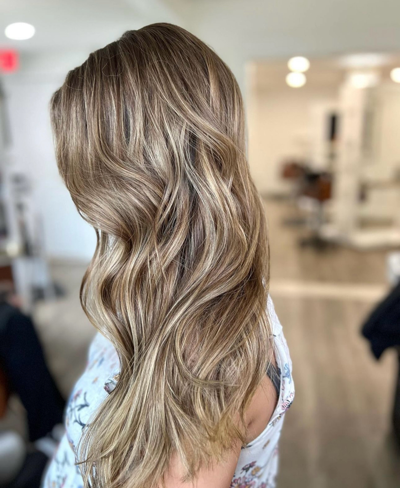 Base + Full Highlights + Blowout at Willow Rose Salon in Rocky Top, TN