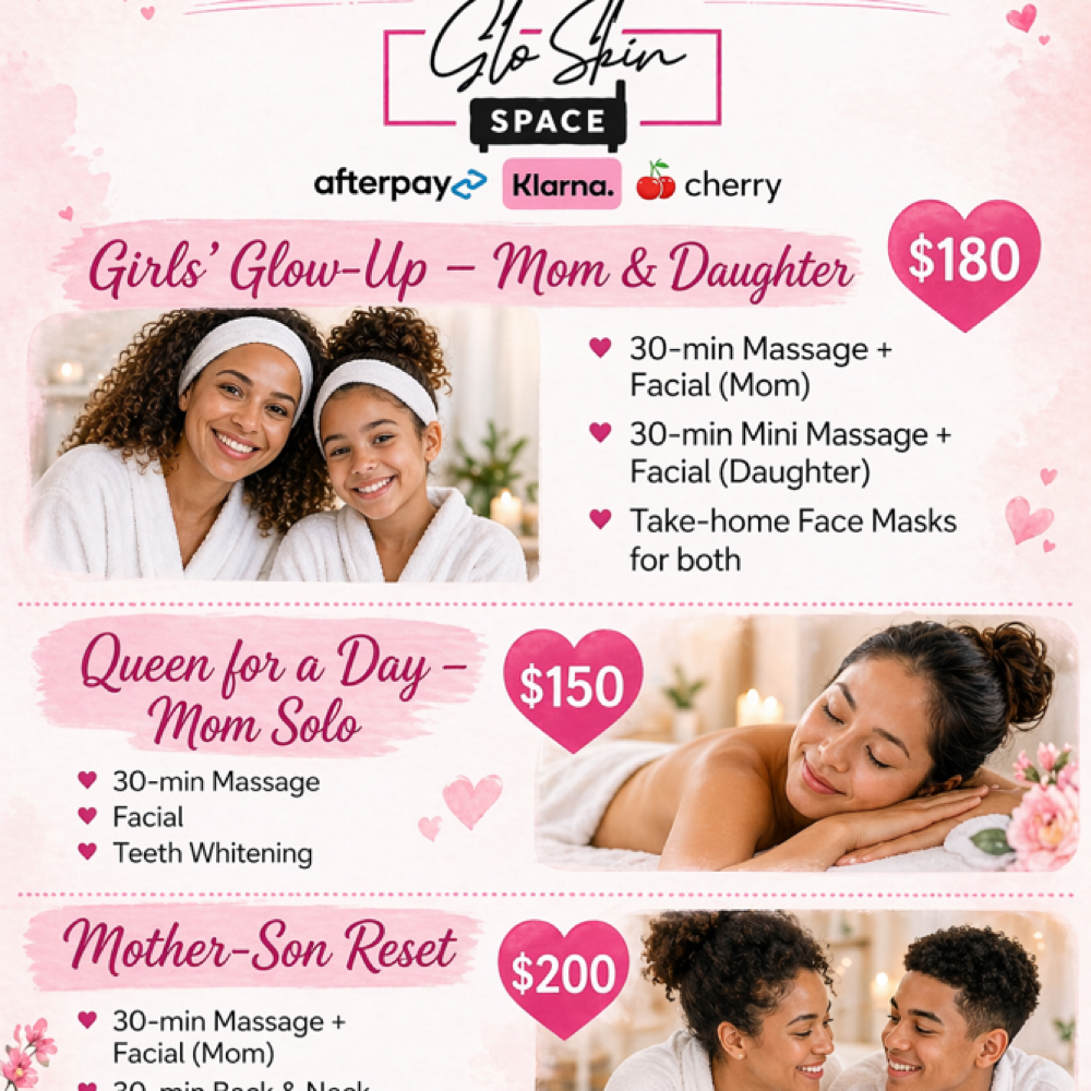 Mothers Day Facial at Glo Skin Space in Crystal, MN