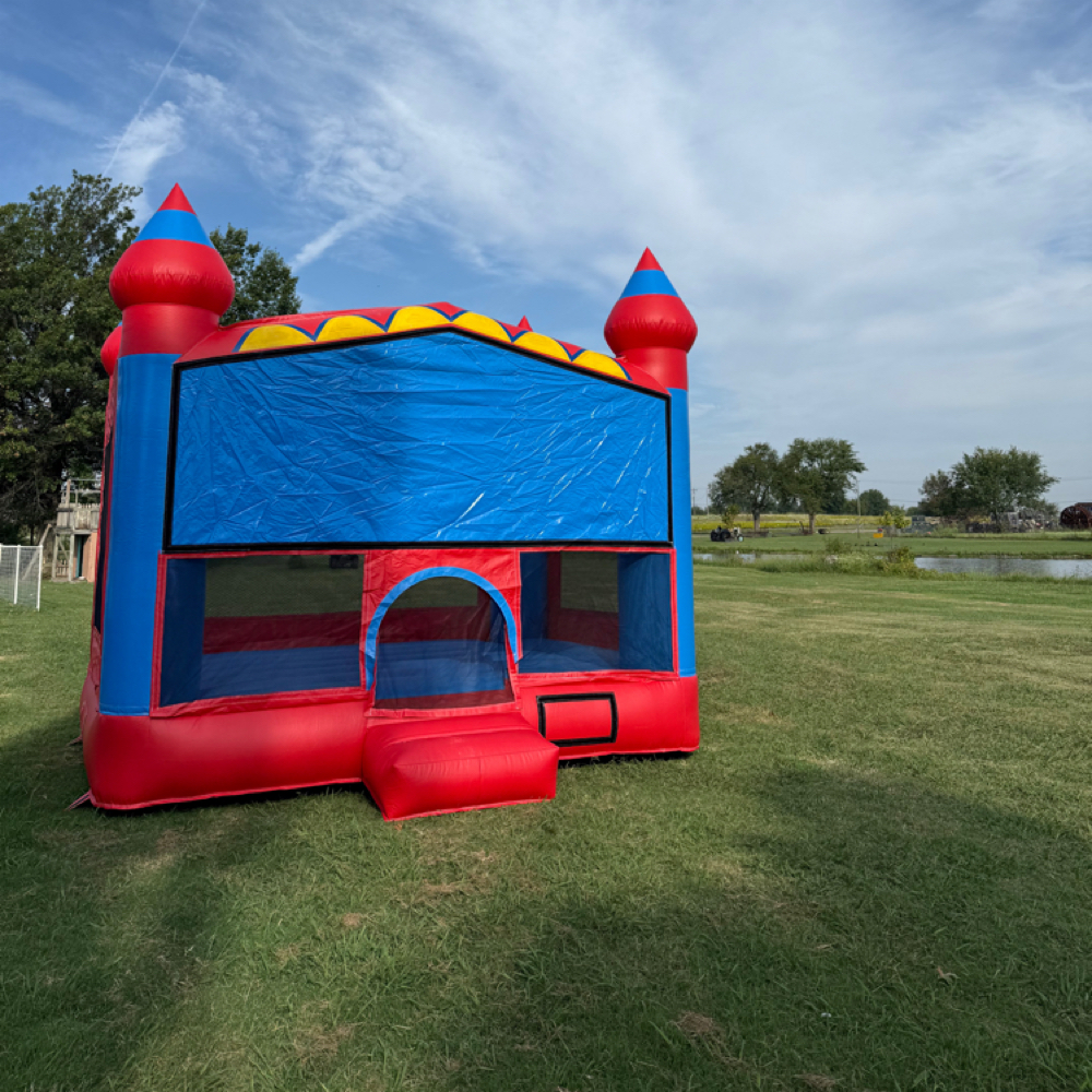 Red + Blue Bouncy House at Tres Belleza Events in Oklahoma City, OK