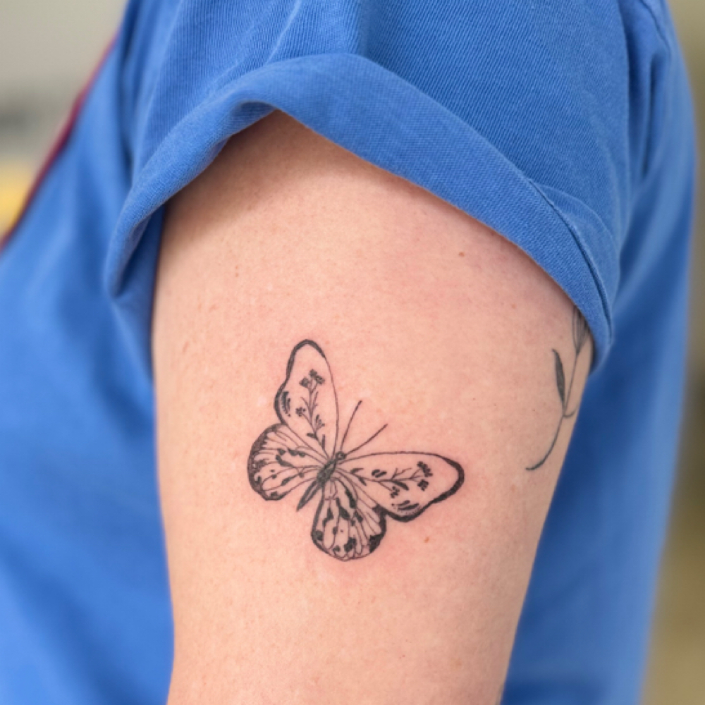 Fine Line Tattoo — Custom at Kristel Kazda in Clayton, NC
