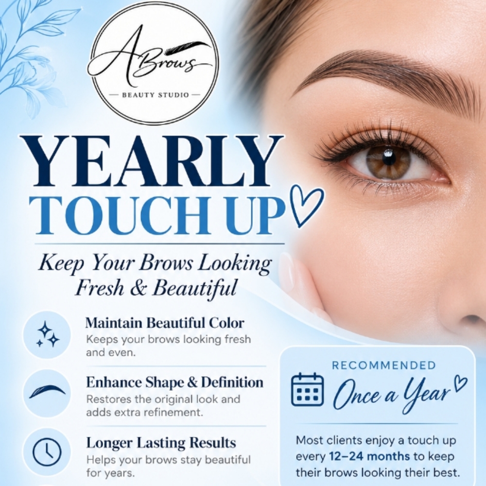Yearly Touch Up at Abrows Beauty Studio in Cumming, GA